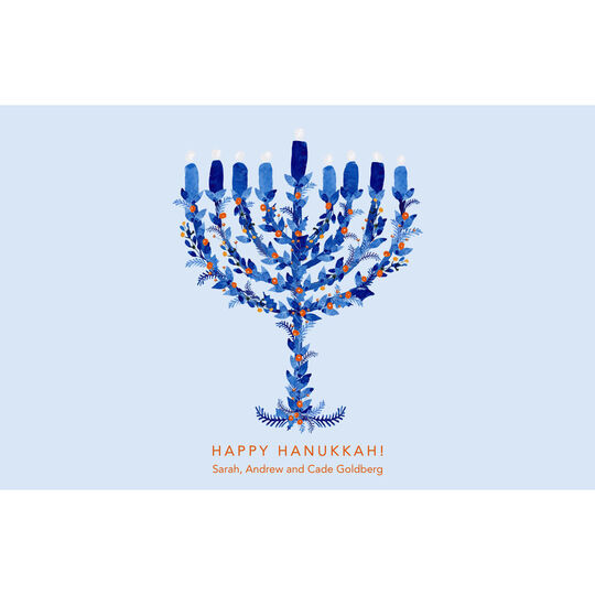 Light Blue Menorah Placemats